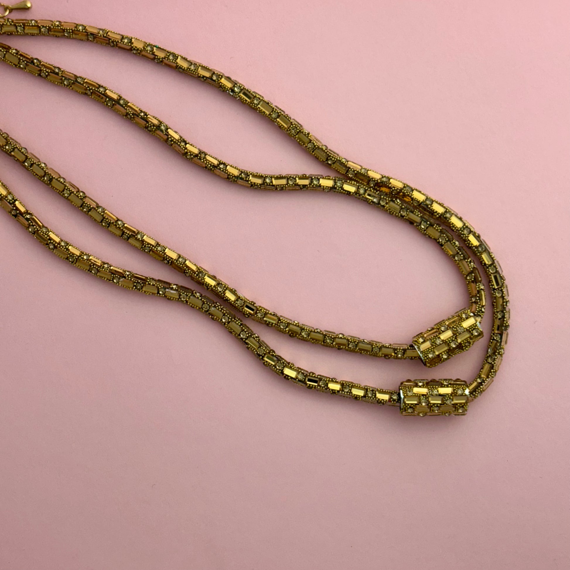 Dainty Gold Tone Layered Chain Necklace